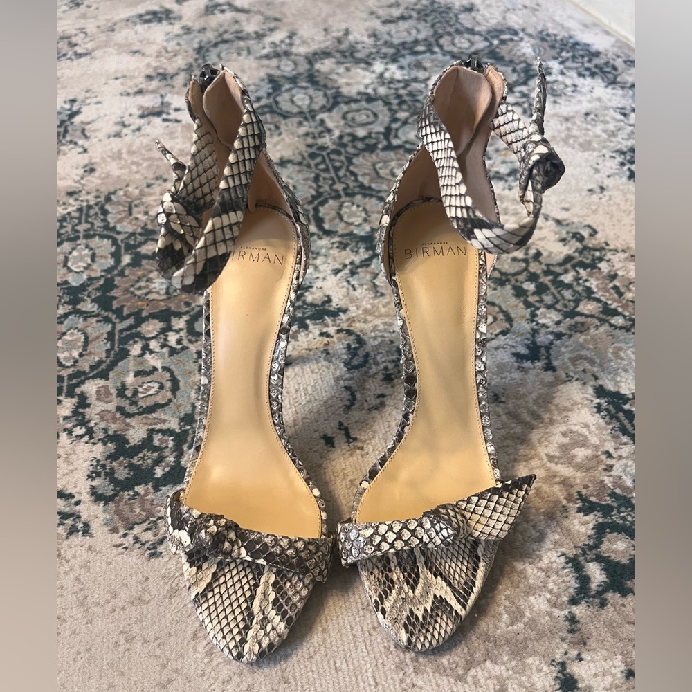 Alexandre Birman Snakeskin Leather Stilettos sz 37 - Picture 3 of 5